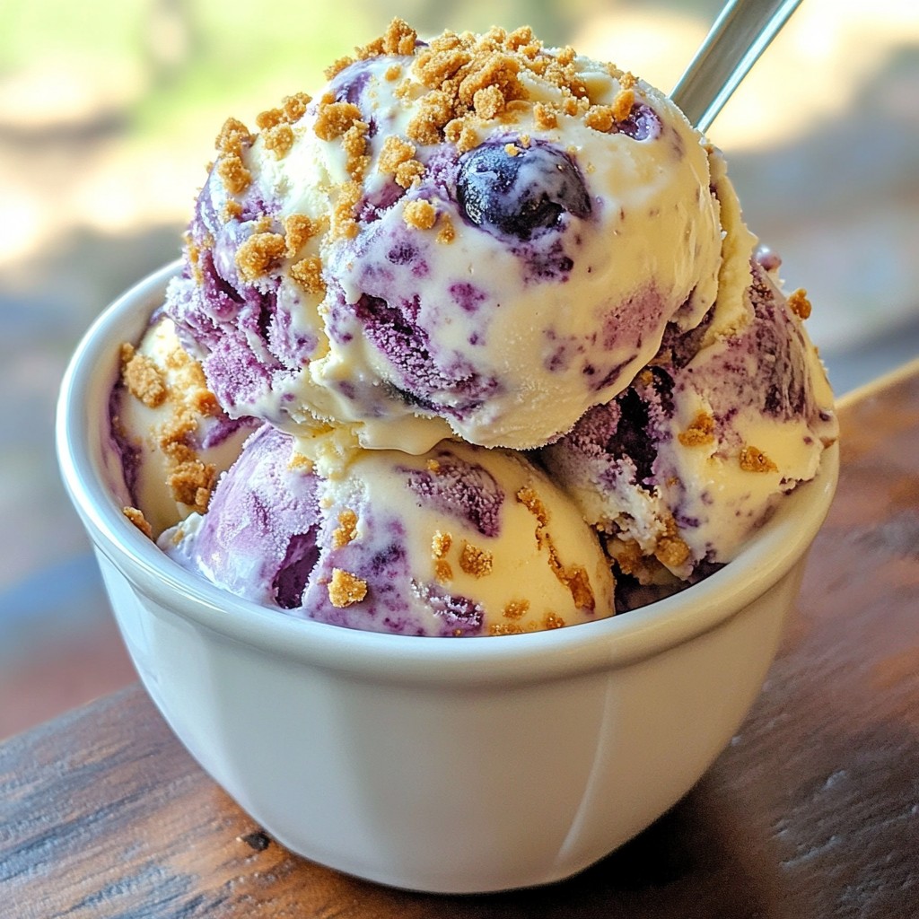 Blueberry Cheesecake Ice Cream Deliciously Creamy Treat