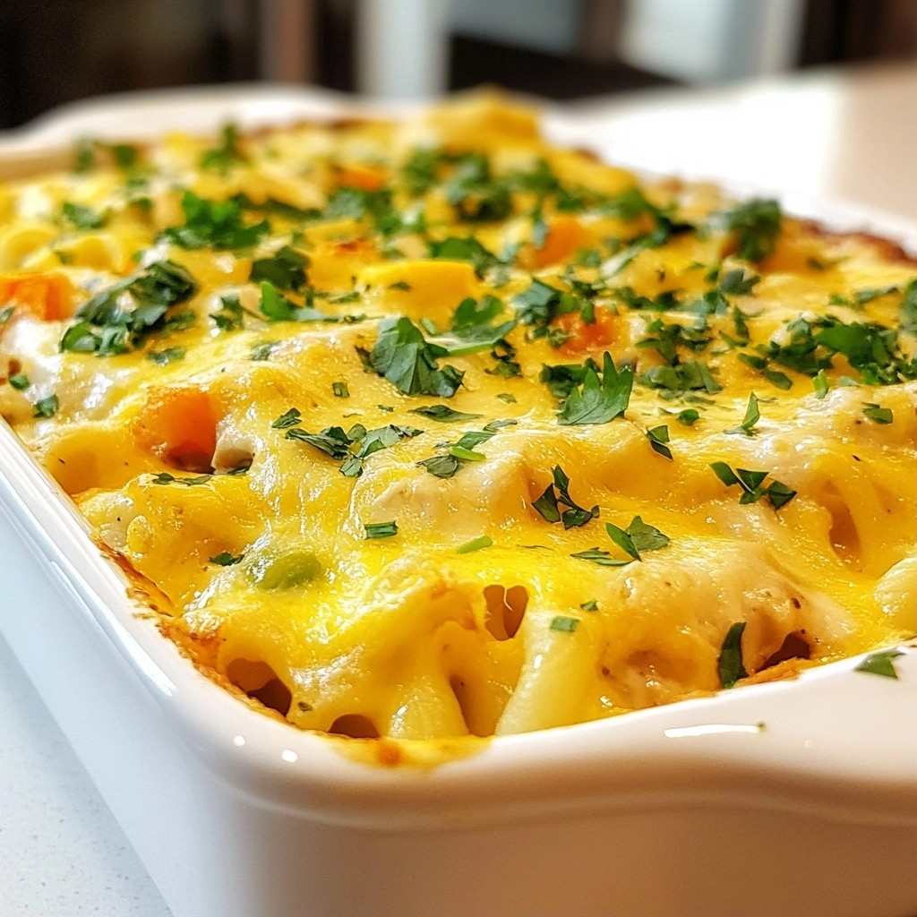 Cheesy Southern Chicken and Vegetable Bake Recipe