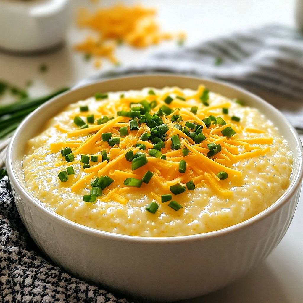 Homestyle Grits with Butter and Cheese Delight