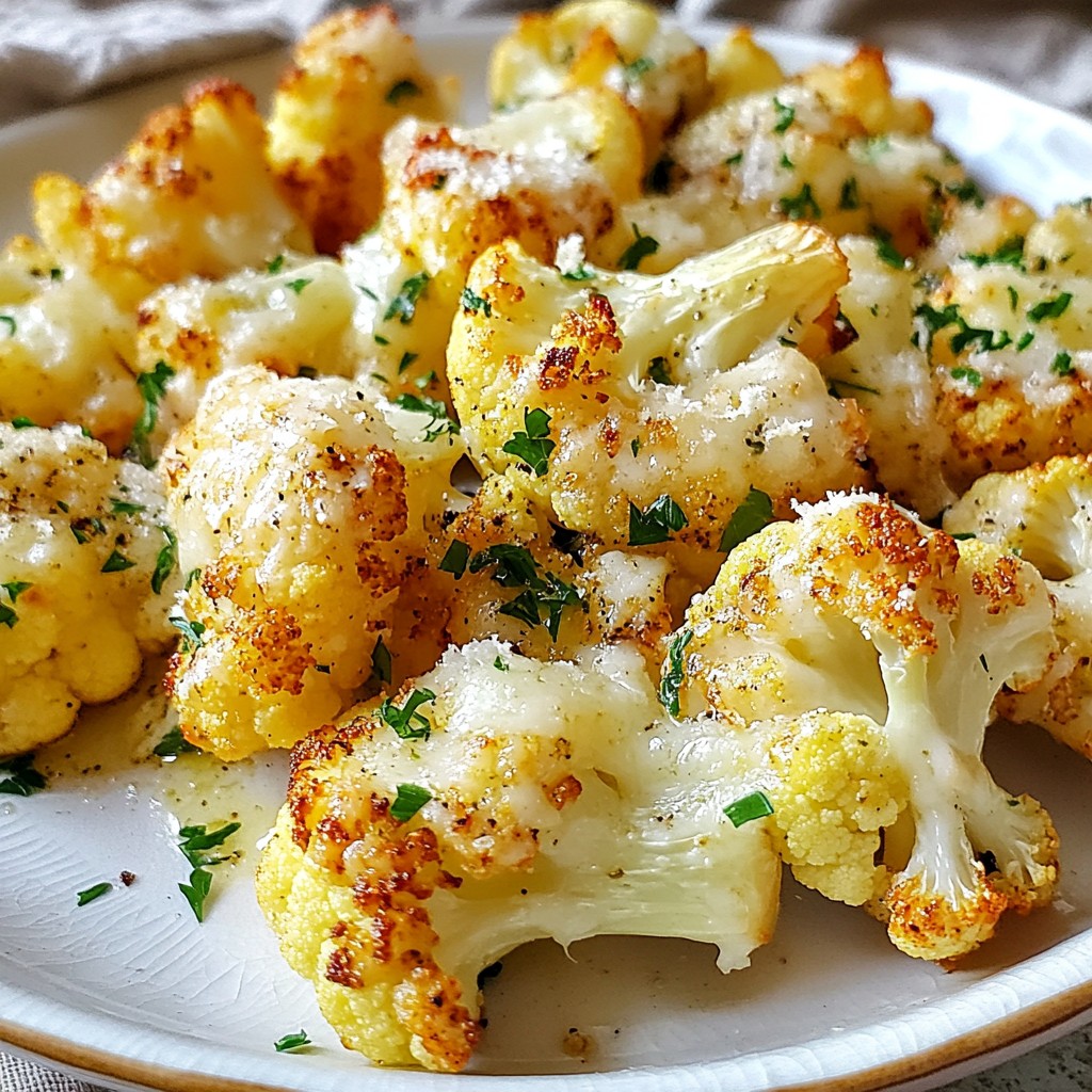 Roasted Garlic Parmesan Cauliflower Flavor Burst Dish
