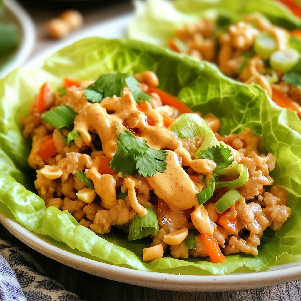 Thai Peanut Chicken Lettuce Wraps Easy and Flavorful Meal