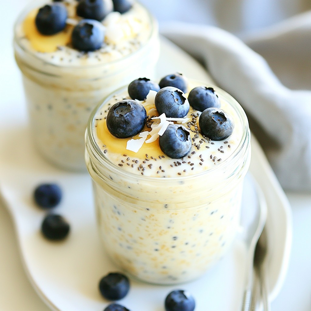 Blueberry Coconut Overnight Oats Easy Breakfast Recipe