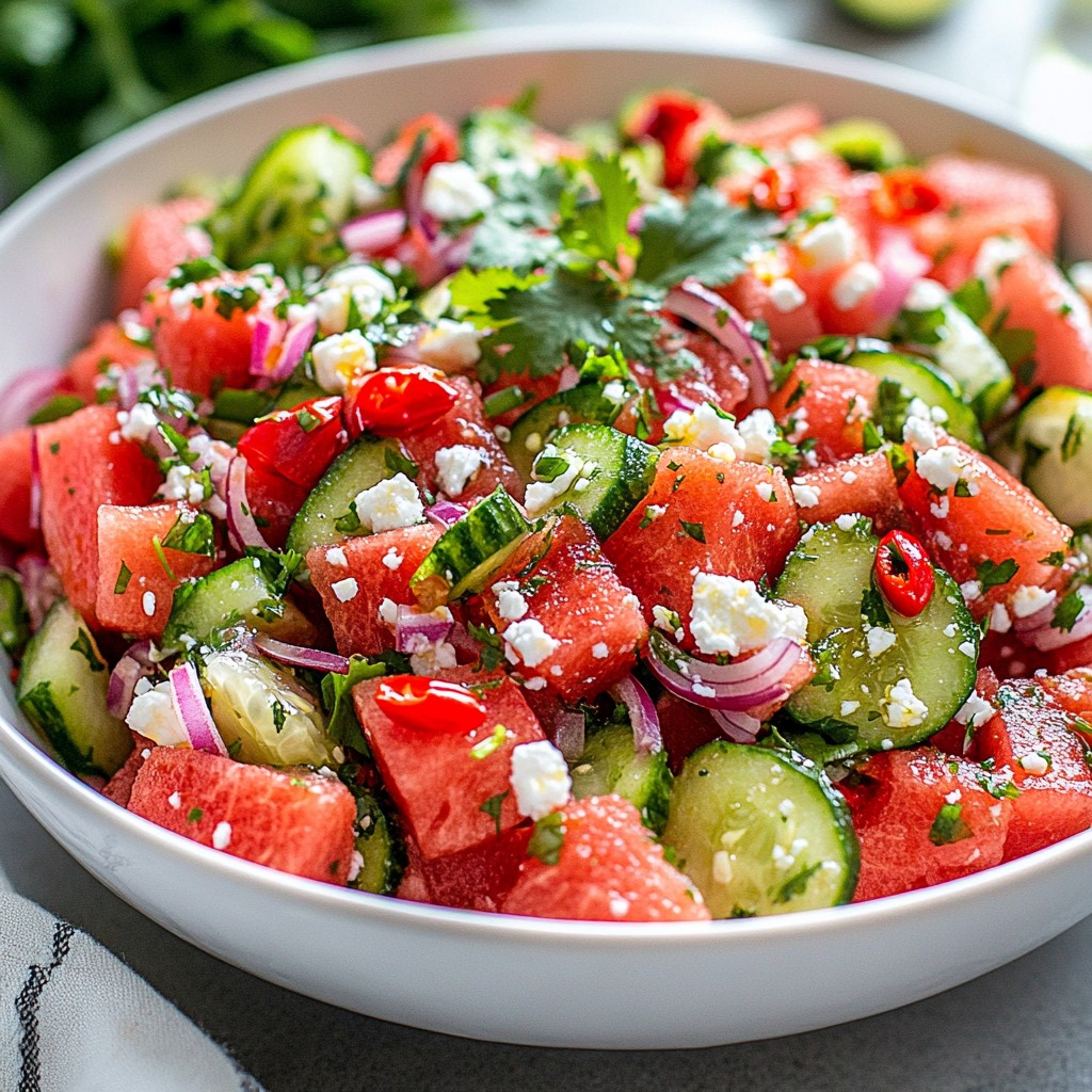 Chili Lime Watermelon Salad Zesty and Refreshing Dish