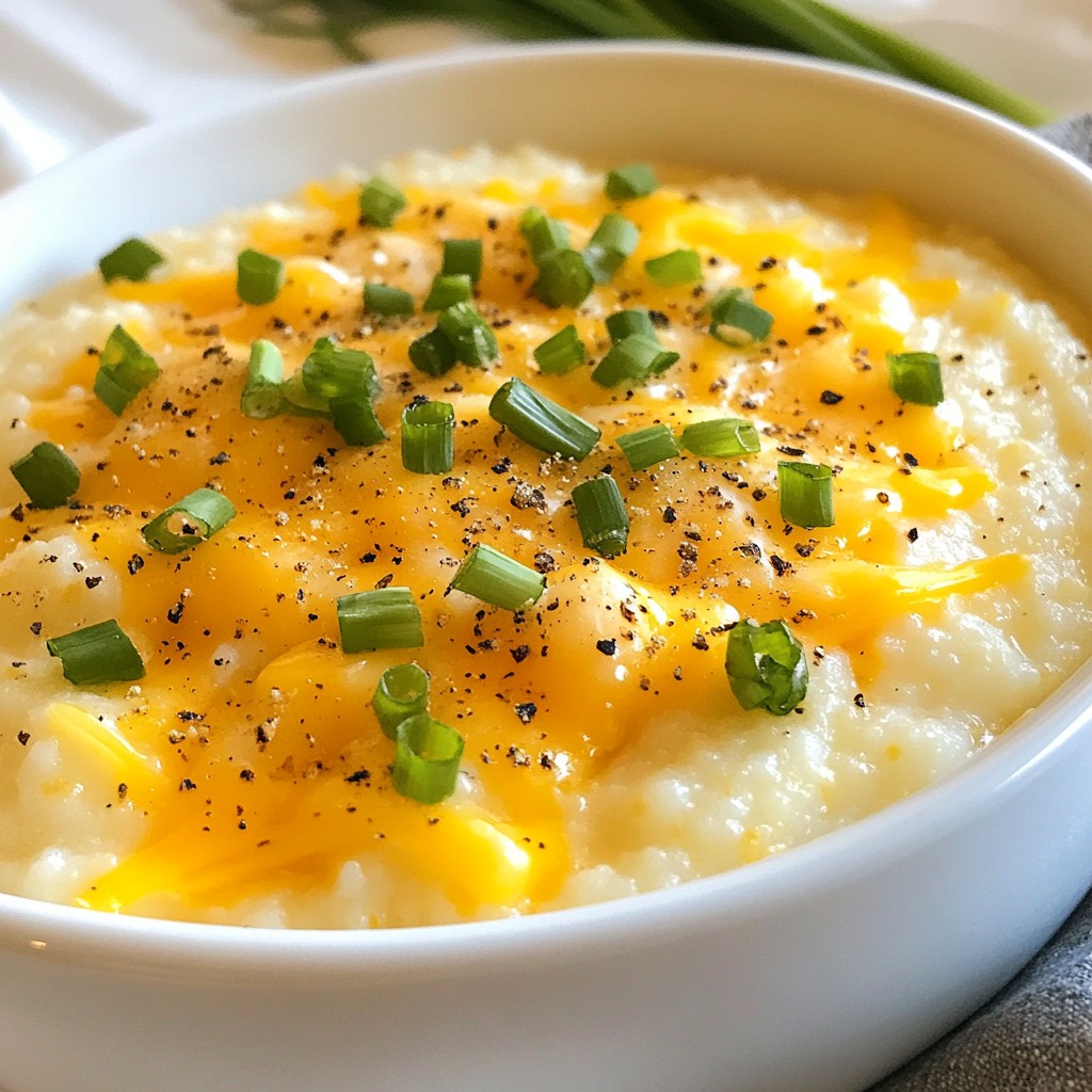 Homestyle Grits with Butter and Cheese Delightful Dish