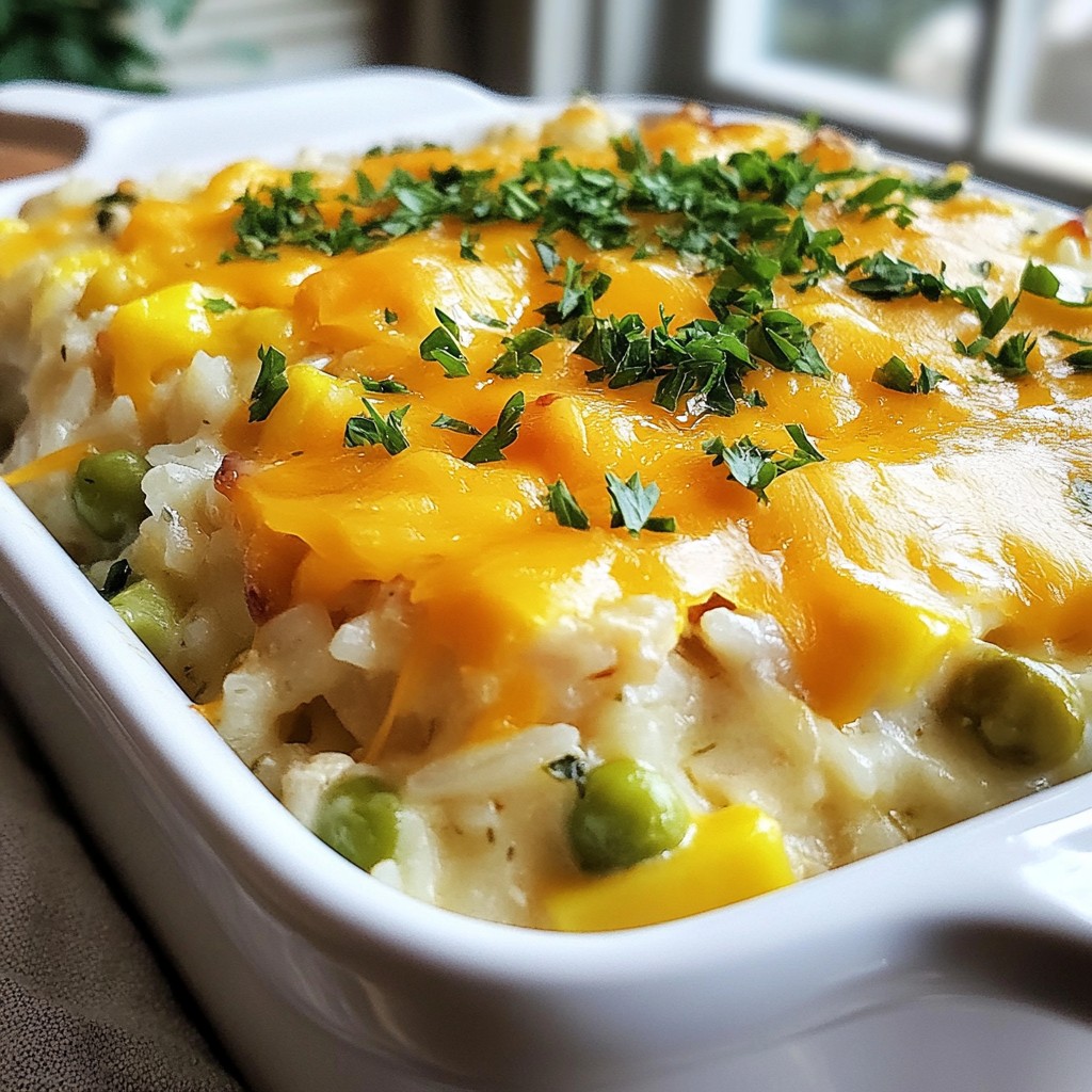 Creamy Homestyle Chicken and Rice Casserole Delight