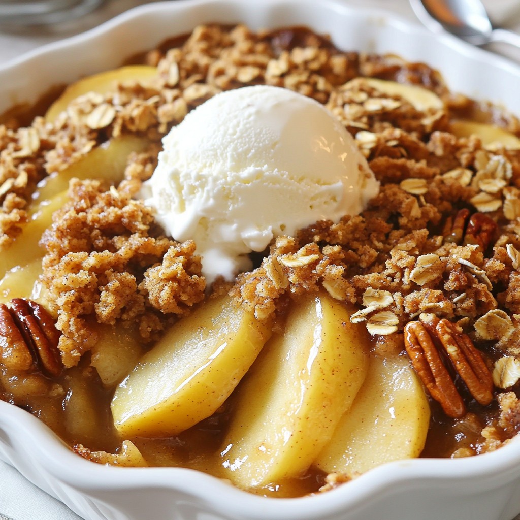 Old-Fashioned Southern Apple Crisp with Cinnamon Yumminess
