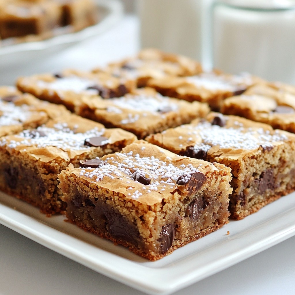 Brown Butter Chocolate Chip Blondies Delicious Treat
