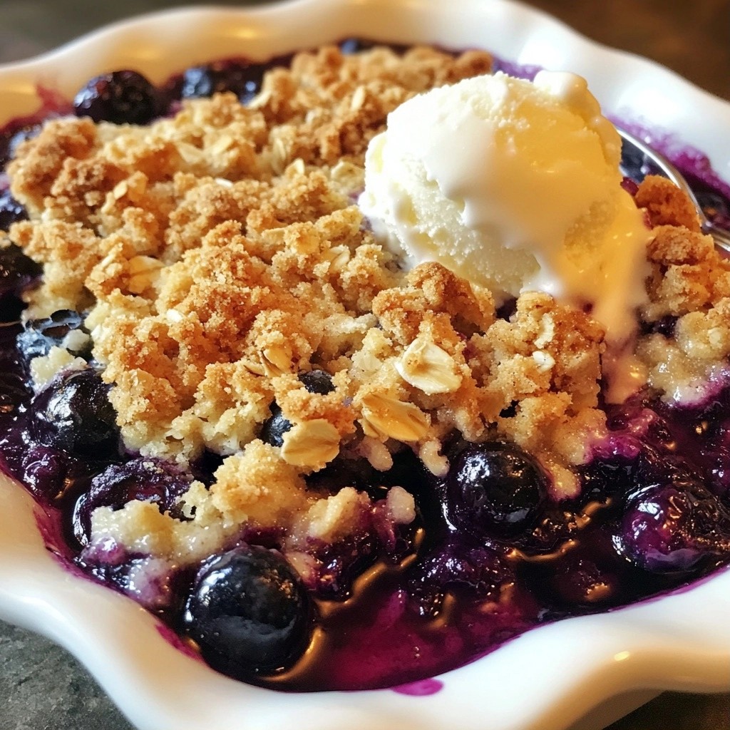 Old-Fashioned Southern Blueberry Crumble Delight