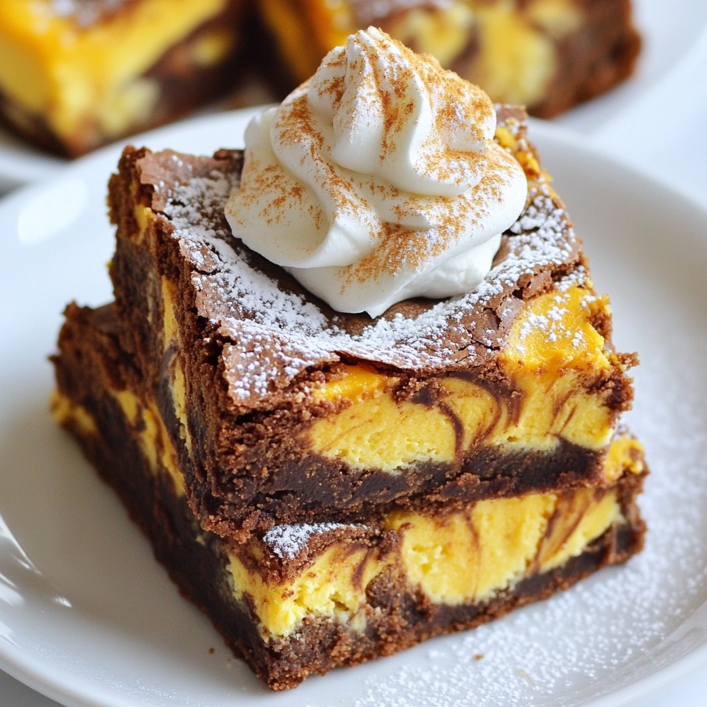 Pumpkin Cheesecake Swirl Brownies Irresistible Delight