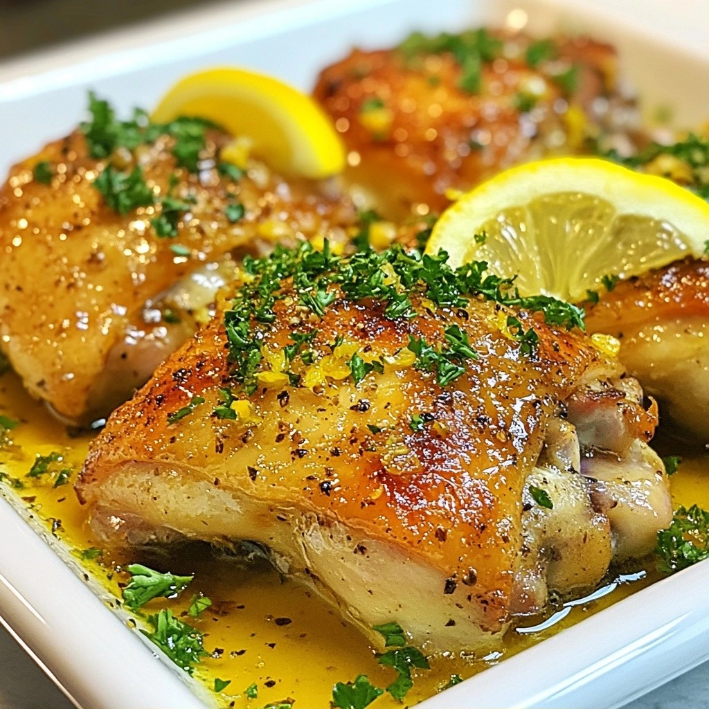 Savory Southern Lemon Garlic Chicken Thighs Delight