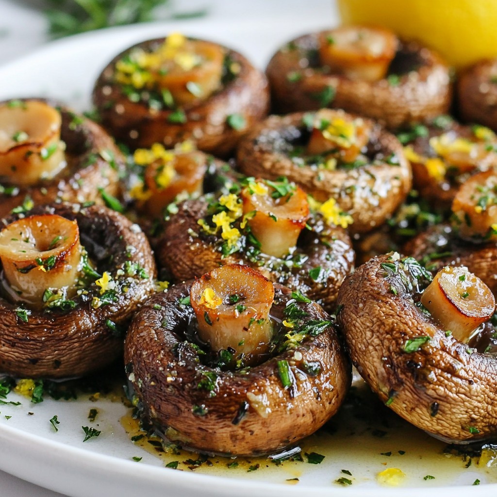 Garlic Herb Roasted Mushrooms Tasty Side Dish Delight