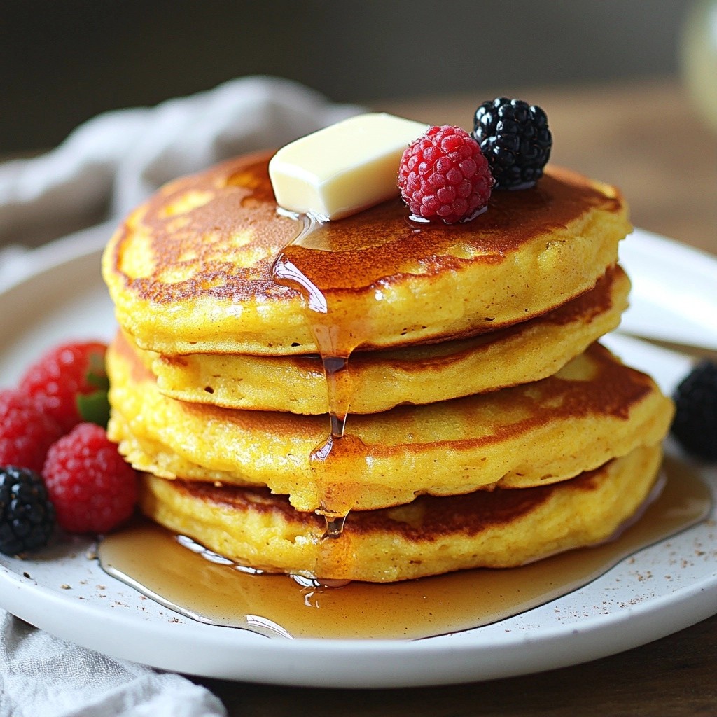 Fluffy Southern Cornbread Pancakes for Breakfast Delight