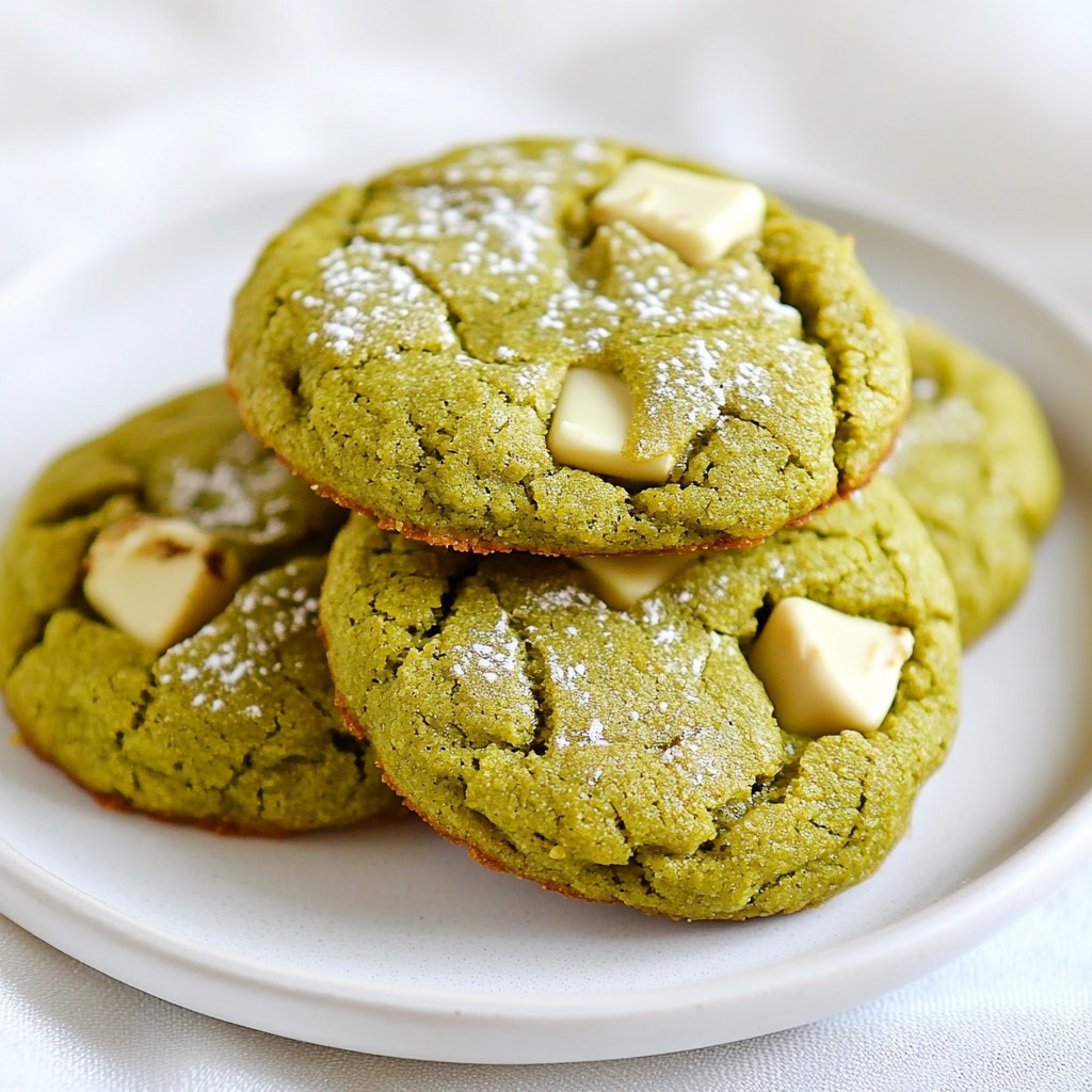 Matcha White Chocolate Cookies Delightful and Simple