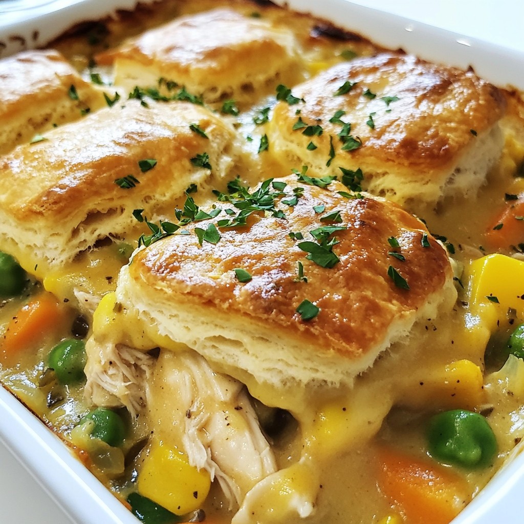 Savory Grandma's Chicken Pot Pie Casserole Delight
