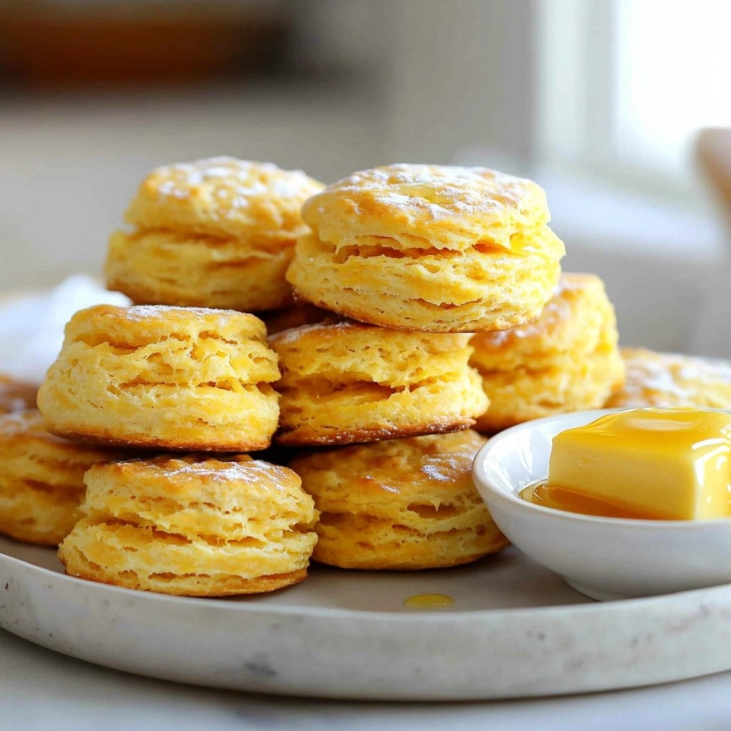Fluffy Southern Sweet Potato Biscuits with Honey Butter