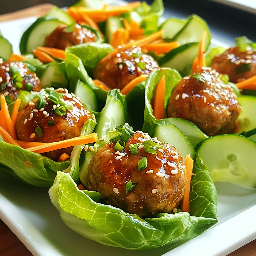 Teriyaki Meatball Lettuce Cups Fresh and Tasty Treat