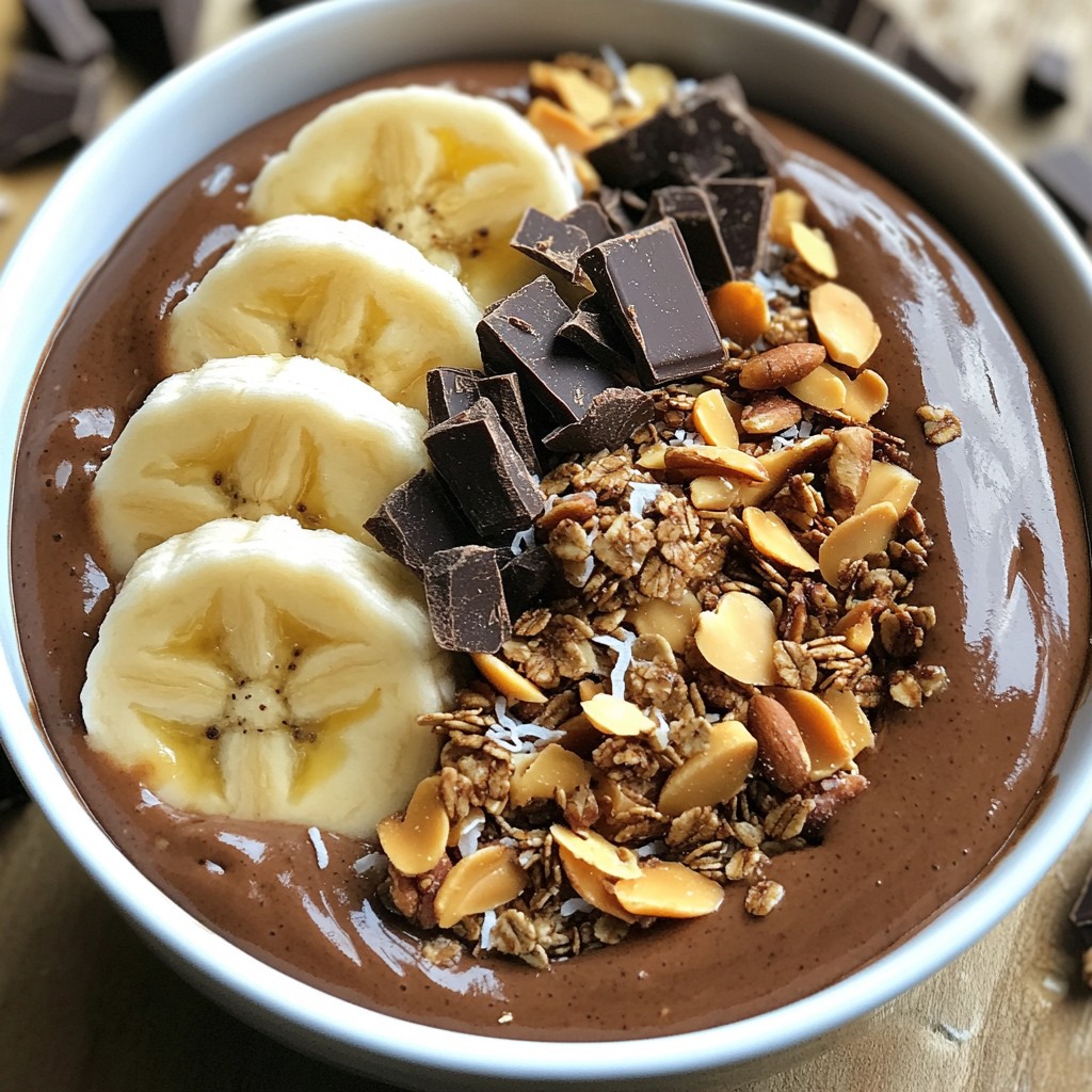 Chocolate Peanut Butter Smoothie Bowl Nutrient Boost