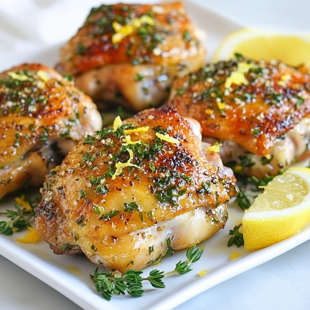Garlic Herb Roasted Chicken Thighs Simple and Tasty