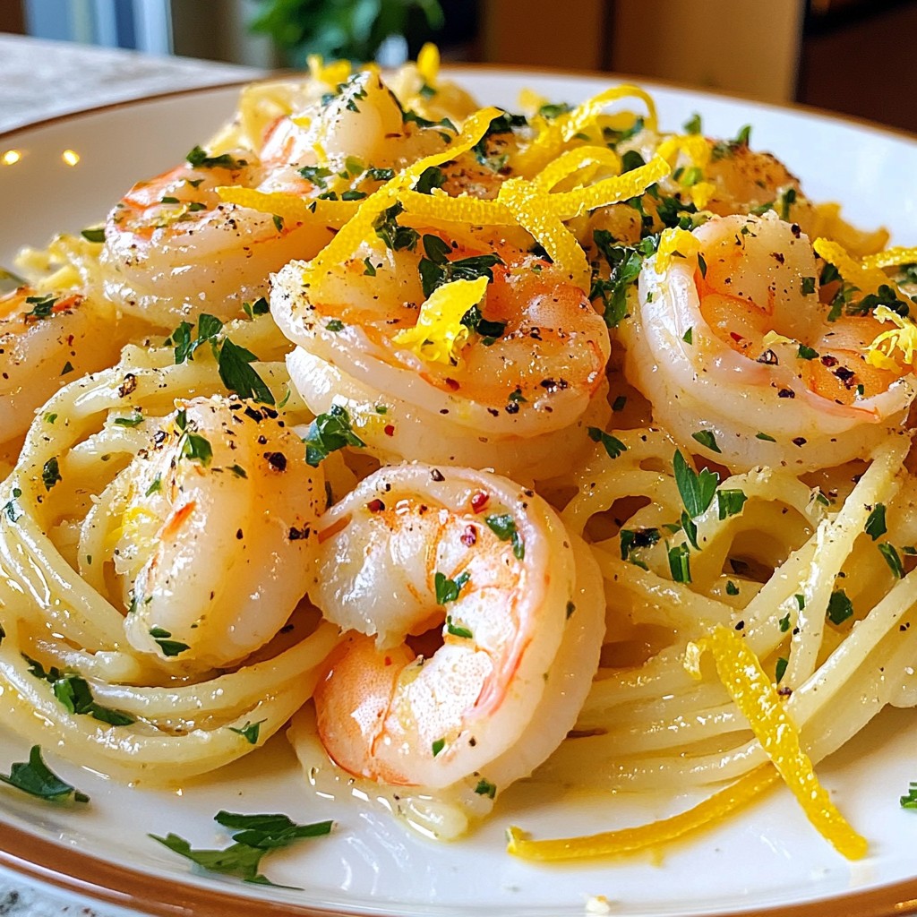 Lemon Garlic Shrimp Linguine Flavorful Dinner Delight
