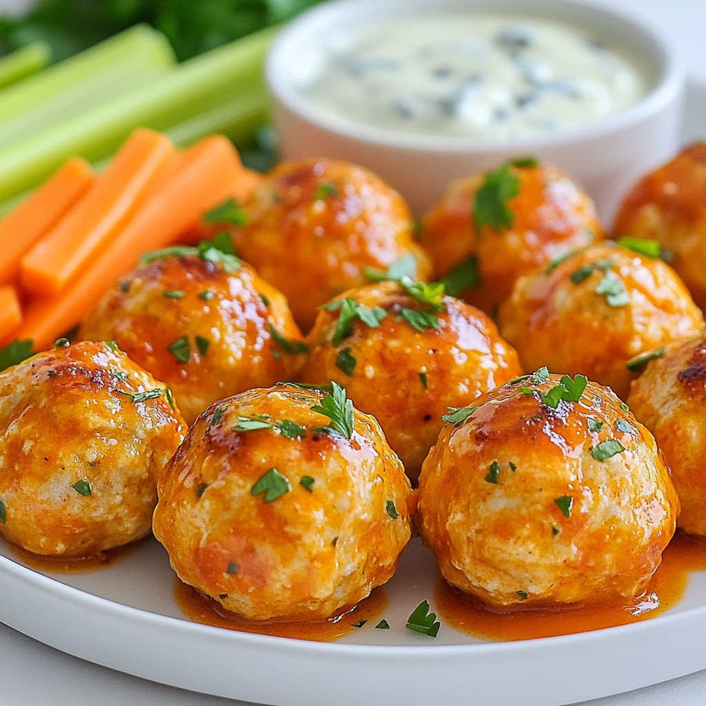 Stuffed Buffalo Chicken Meatballs Easy and Tasty Recipe