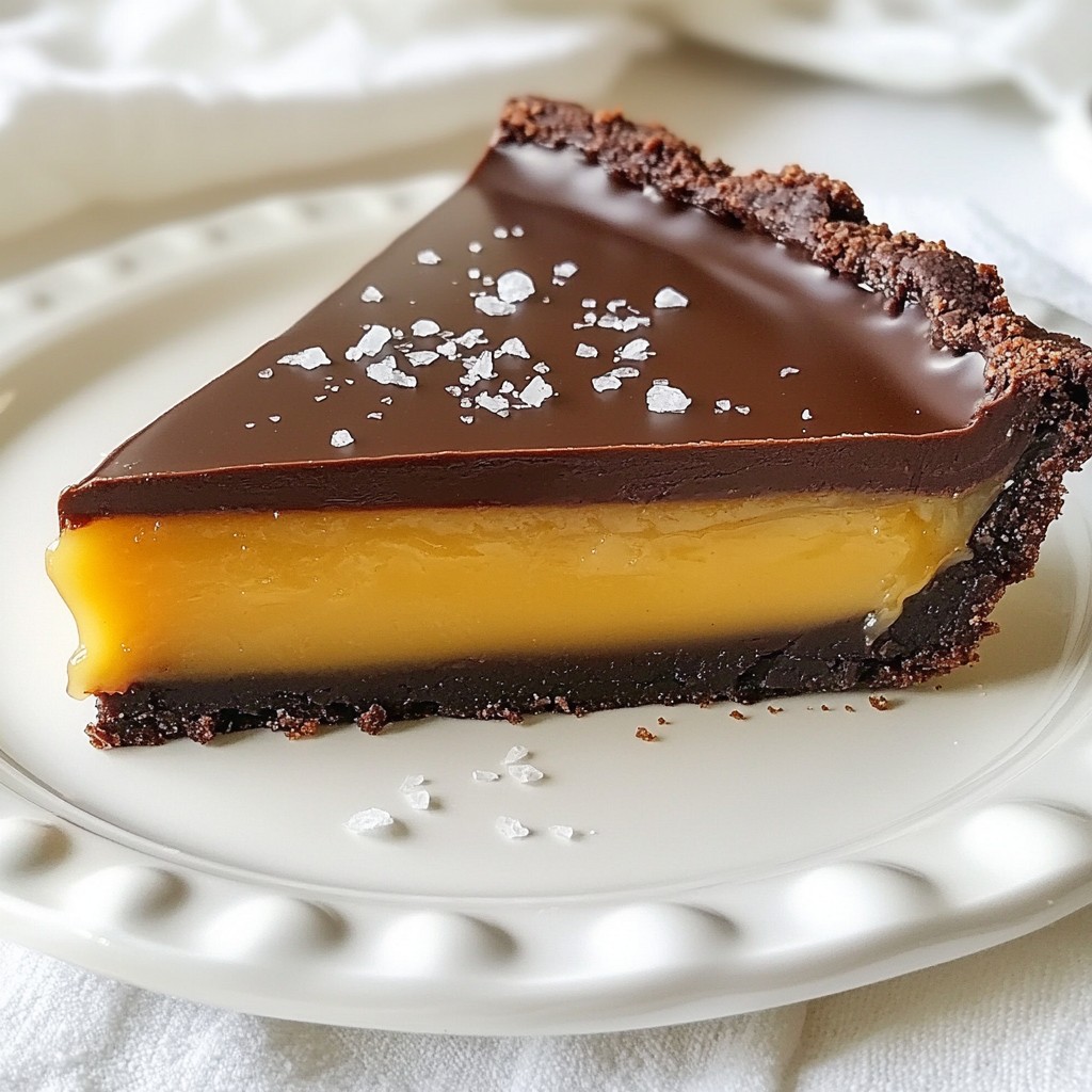 Chocolate Salted Caramel Tart Irresistible Dessert Treat