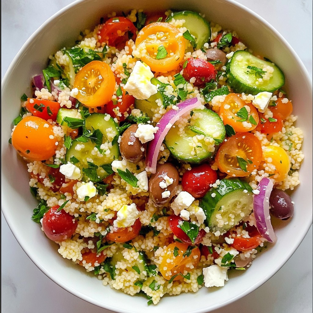 Mediterranean Couscous Salad Fresh and Flavorful Dish