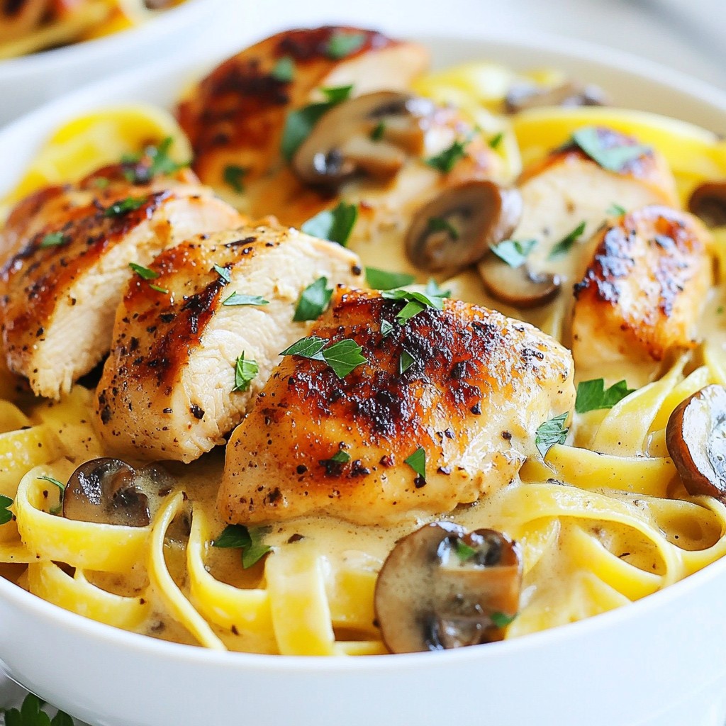 One-Pot Creamy Chicken Marsala Pasta Delight