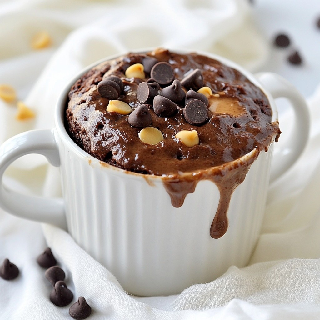 Chocolate Peanut Butter Mug Cake Quick and Easy Treat