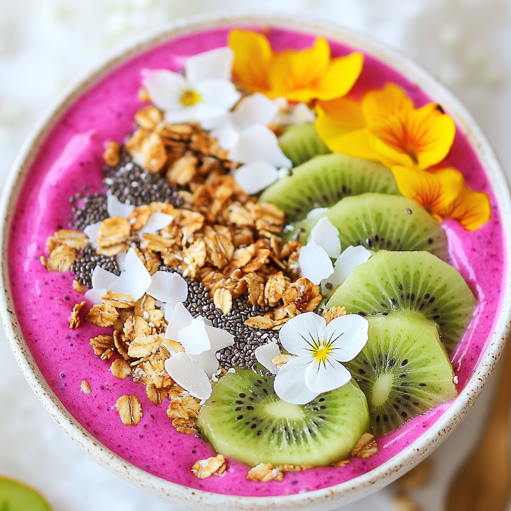 Tropical Dragon Fruit Smoothie Bowl Flavorful Delight