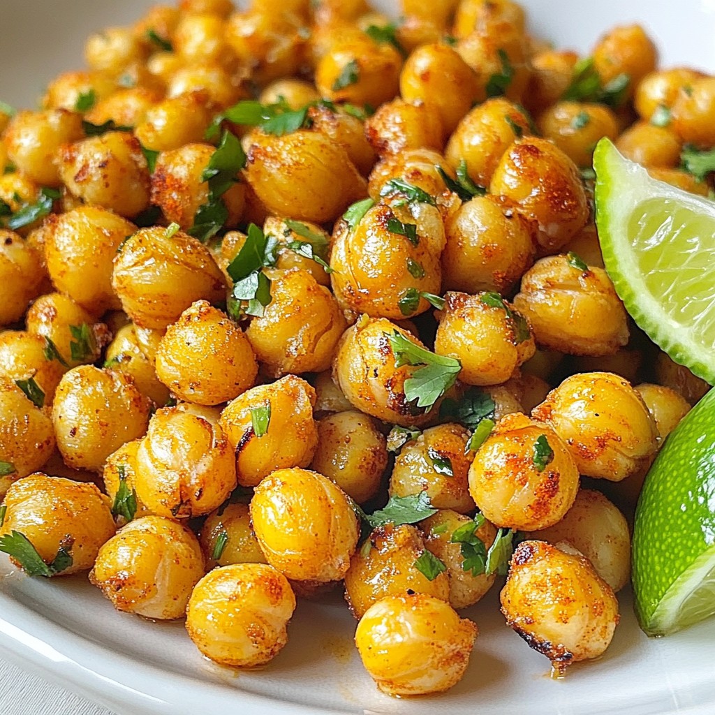 Taco Seasoned Roasted Chickpeas Crispy Snack Delight