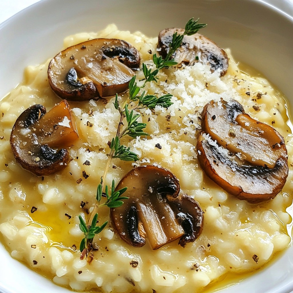 Creamy Mushroom Risotto Simple and Flavorful Dish