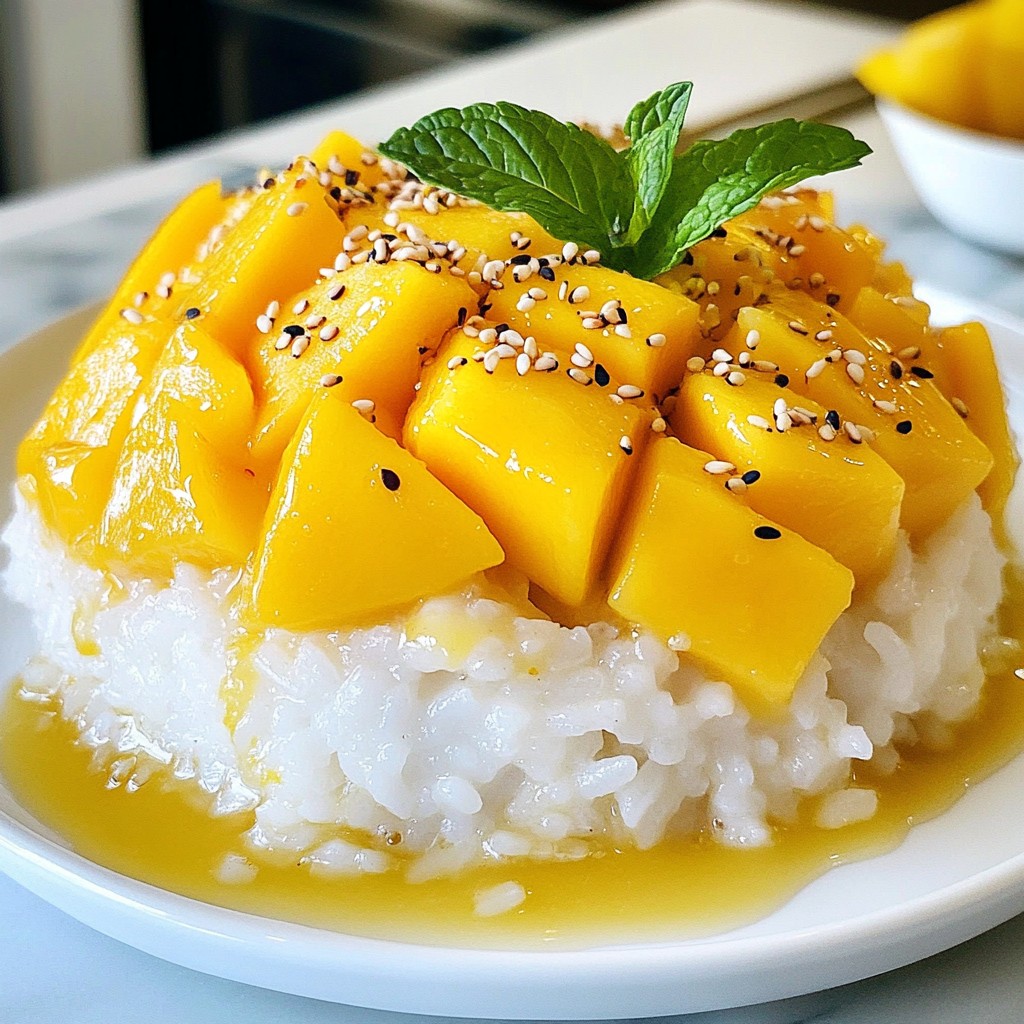 Mango Sticky Rice Delightful Flavorful Dessert Recipe