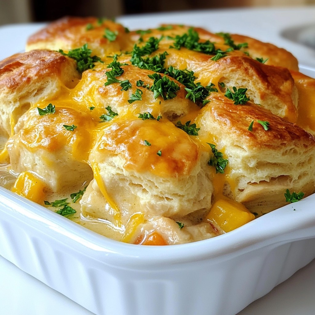 Hearty Southern Chicken and Biscuit Bake Delight