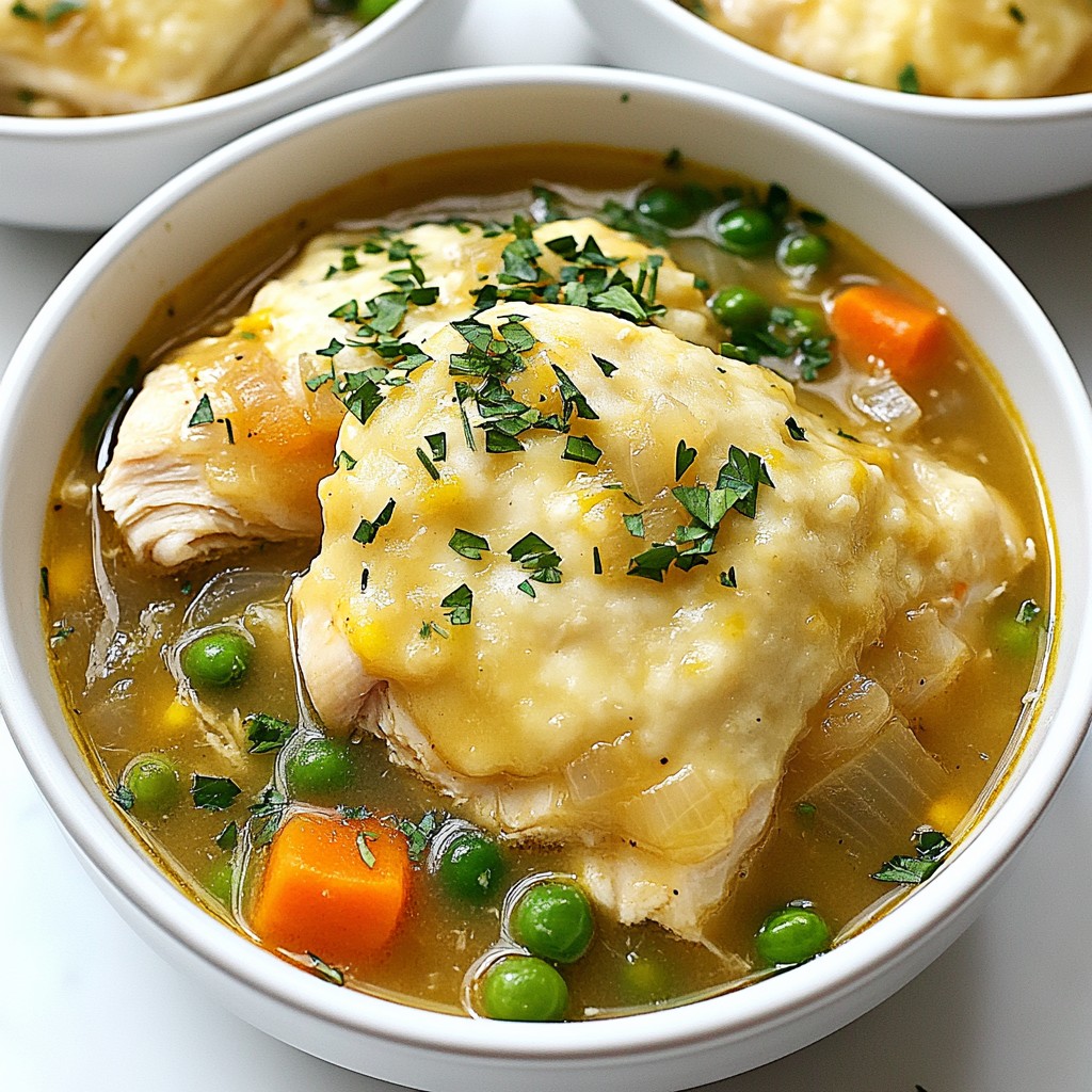 Cozy Chicken and Dumplings with Herbs Comfort Food