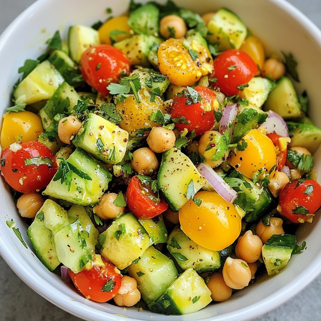 Avocado Chickpea Salad Fresh and Simple Dish