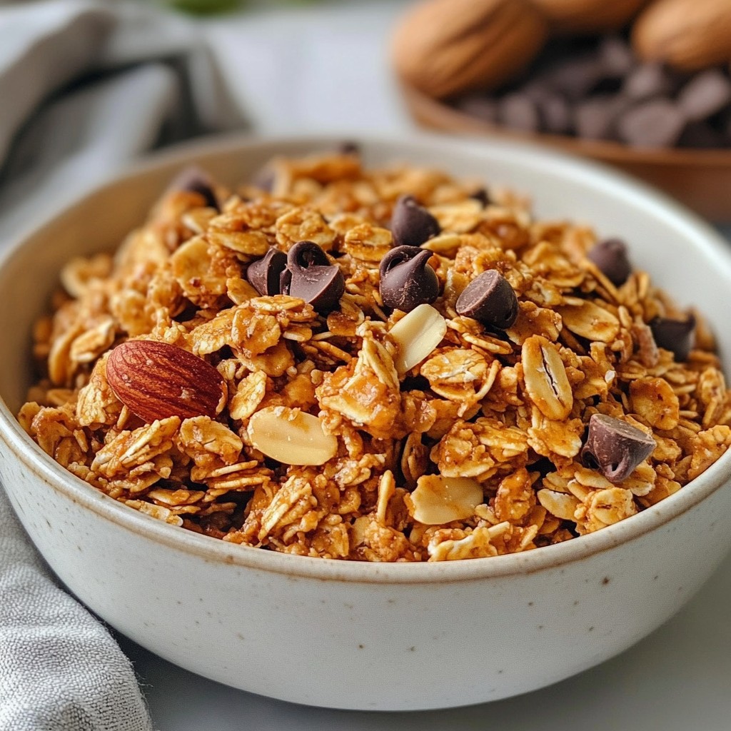 Peanut Butter Chocolate Chip Granola Fresh & Tasty Treat