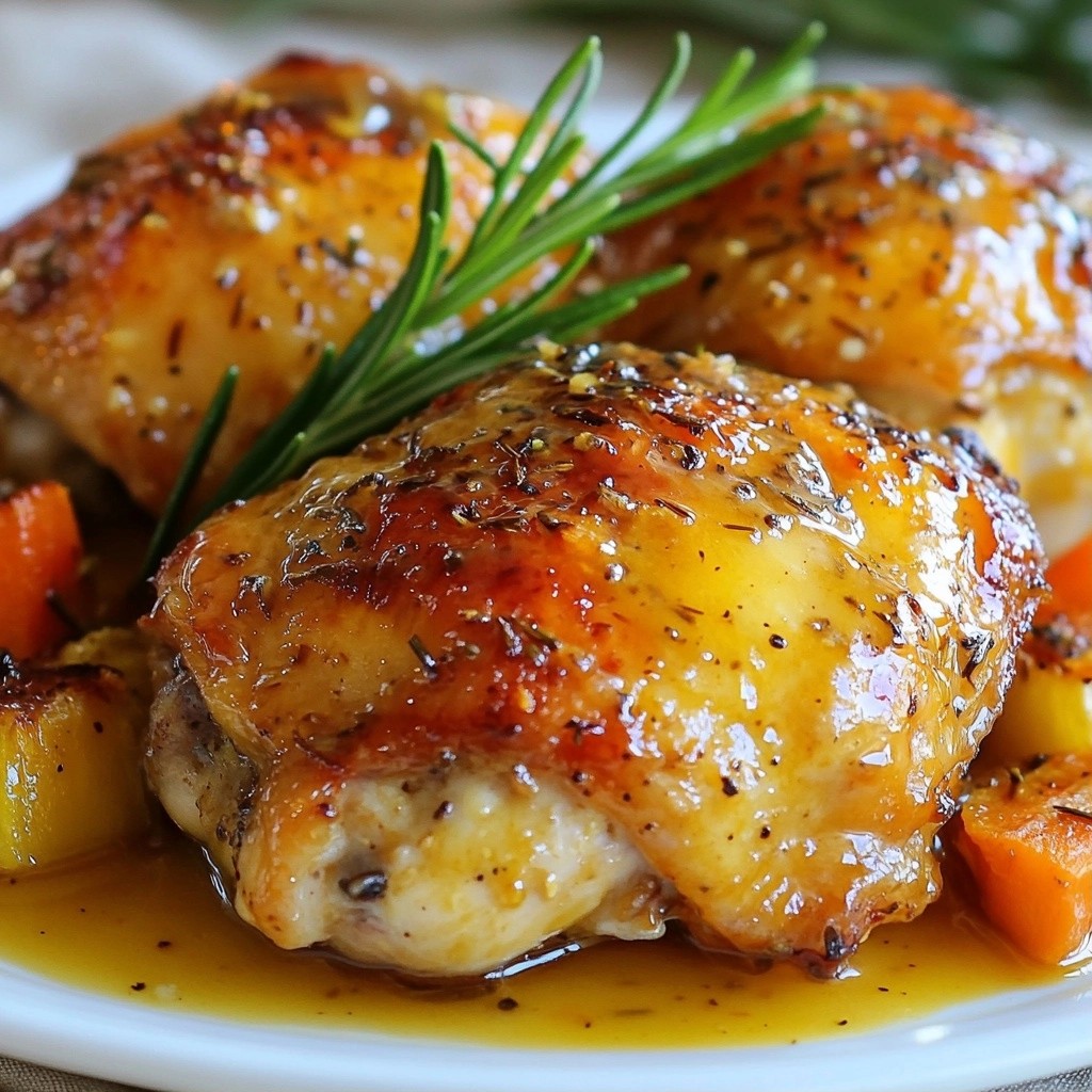 Savory Southern Baked Chicken with Honey Mustard Glaze