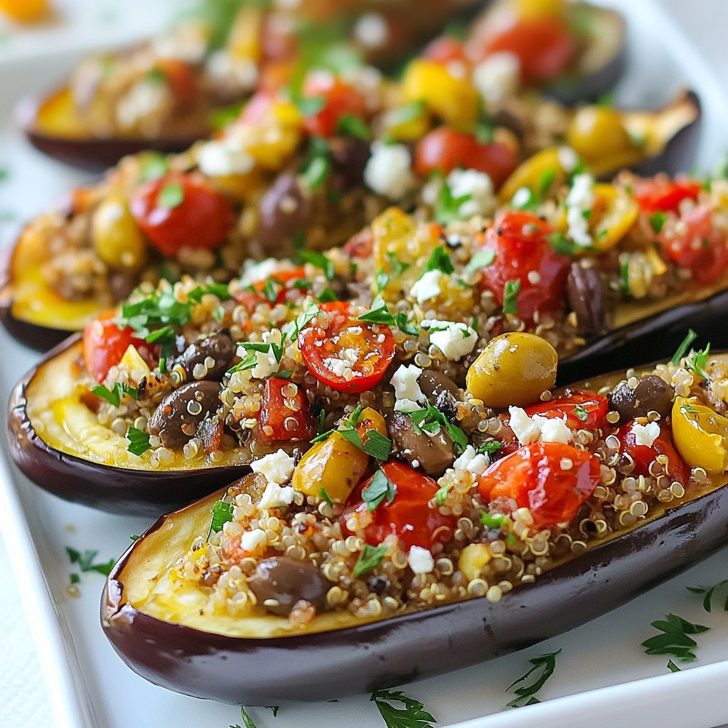 Mediterranean Stuffed Eggplant Flavorful and Easy Dish
