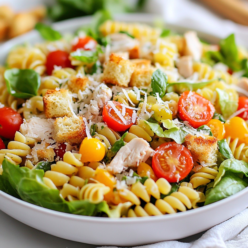 Chicken Caesar Pasta Salad Flavorful and Easy Meal