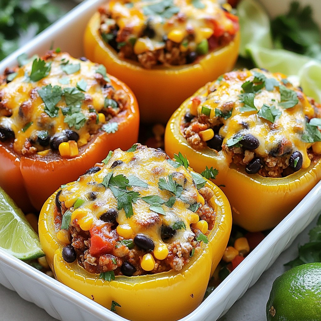 Turkey Taco Stuffed Peppers Flavorful and Easy Meal