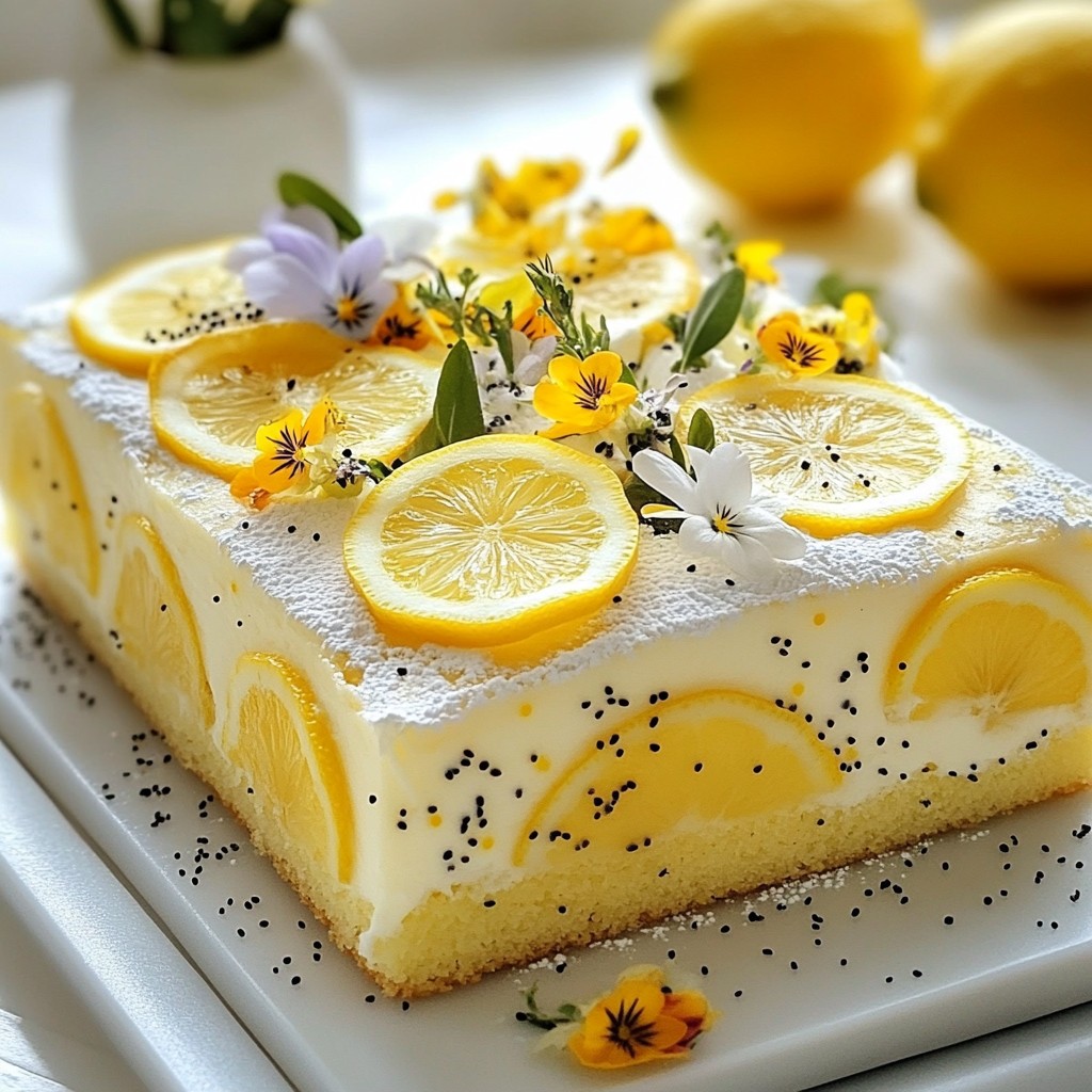 Lemon Poppy Seed Sheet Cake Delightful and Easy Recipe