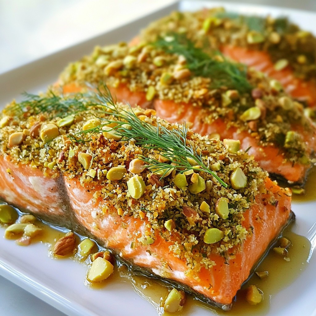 Pistachio Crusted Salmon Flavorful and Tender Dish