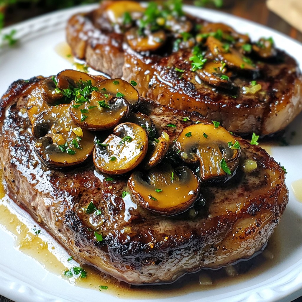 Garlic Mushroom Steak Skillet Savory and Simple Dish
