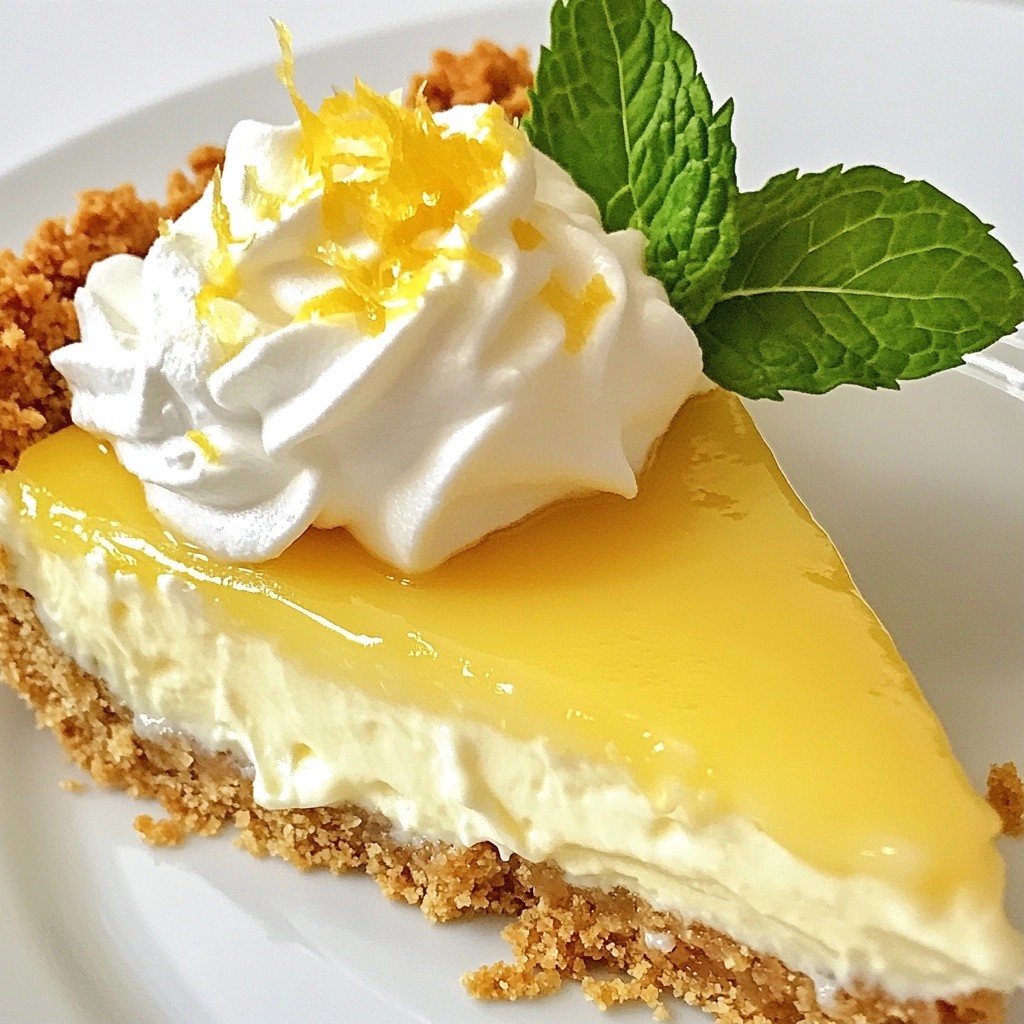 Grandma's Southern Sweet Lemon Icebox Pie Delight