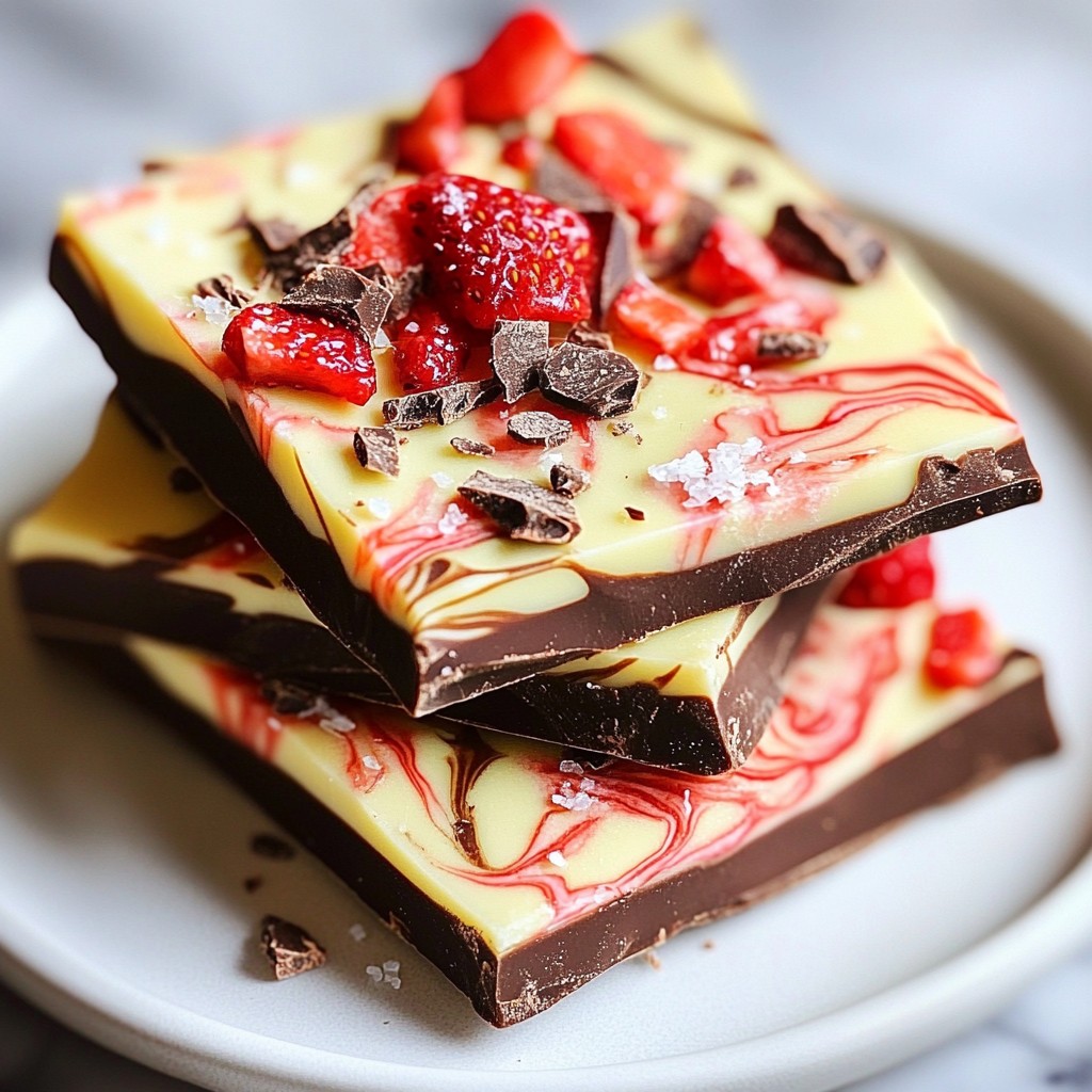 Strawberry Chocolate Swirl Bark Irresistible Treat