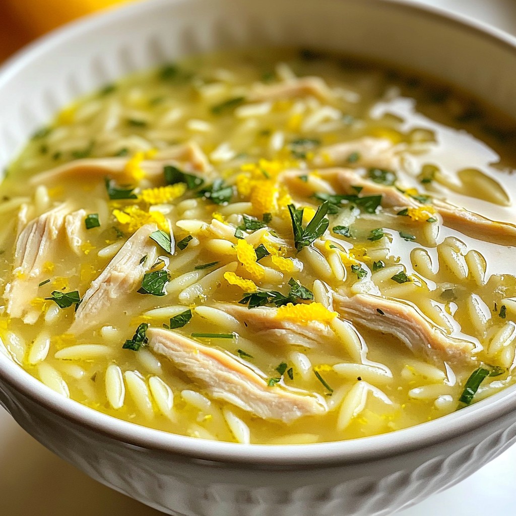 Creamy Lemon Chicken Orzo Soup Flavorful Comfort Dish