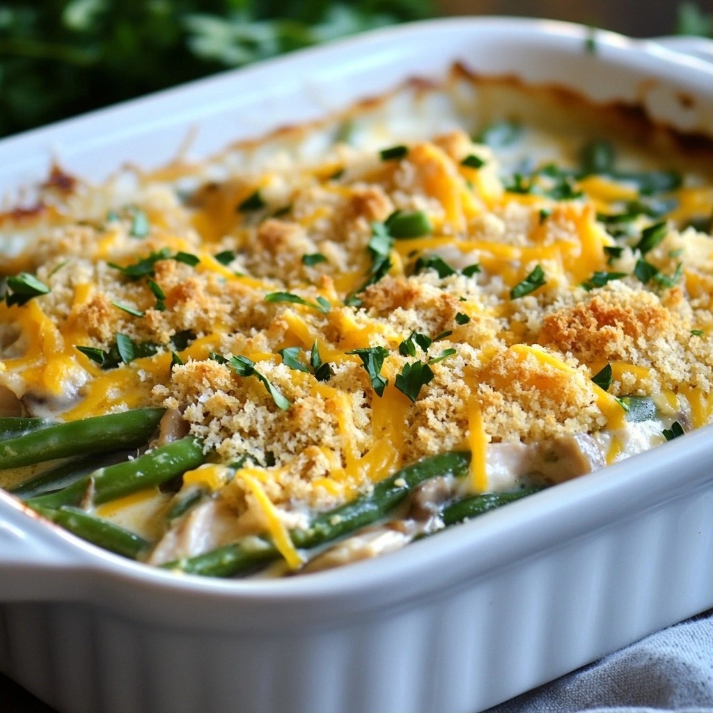 Savory Homestyle Green Bean and Chicken Bake Delight