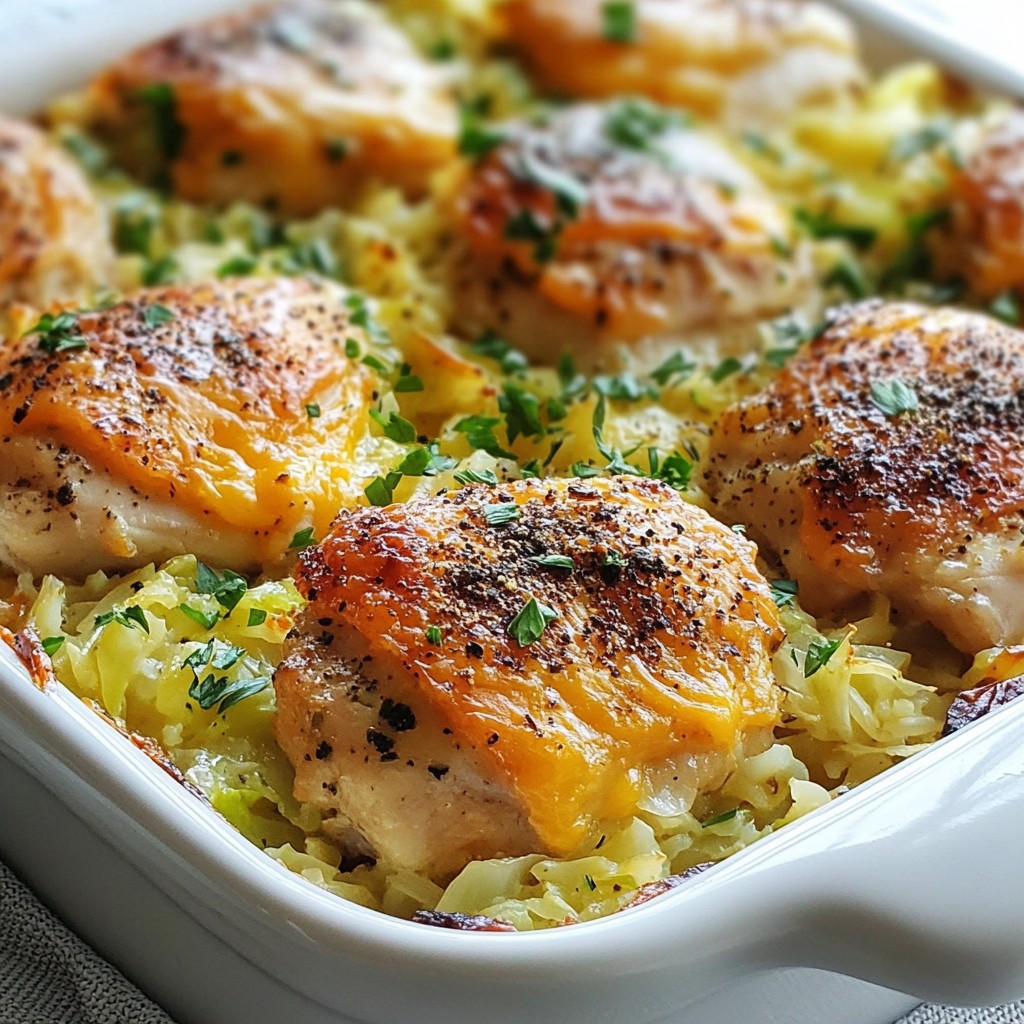 Hearty Southern Chicken and Rice Cabbage Bake Delight