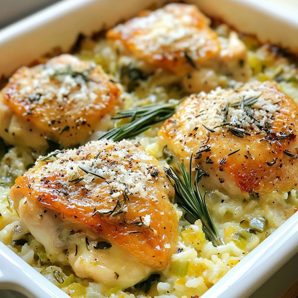 Savory Southern Rosemary Chicken and Rice Bake Delight