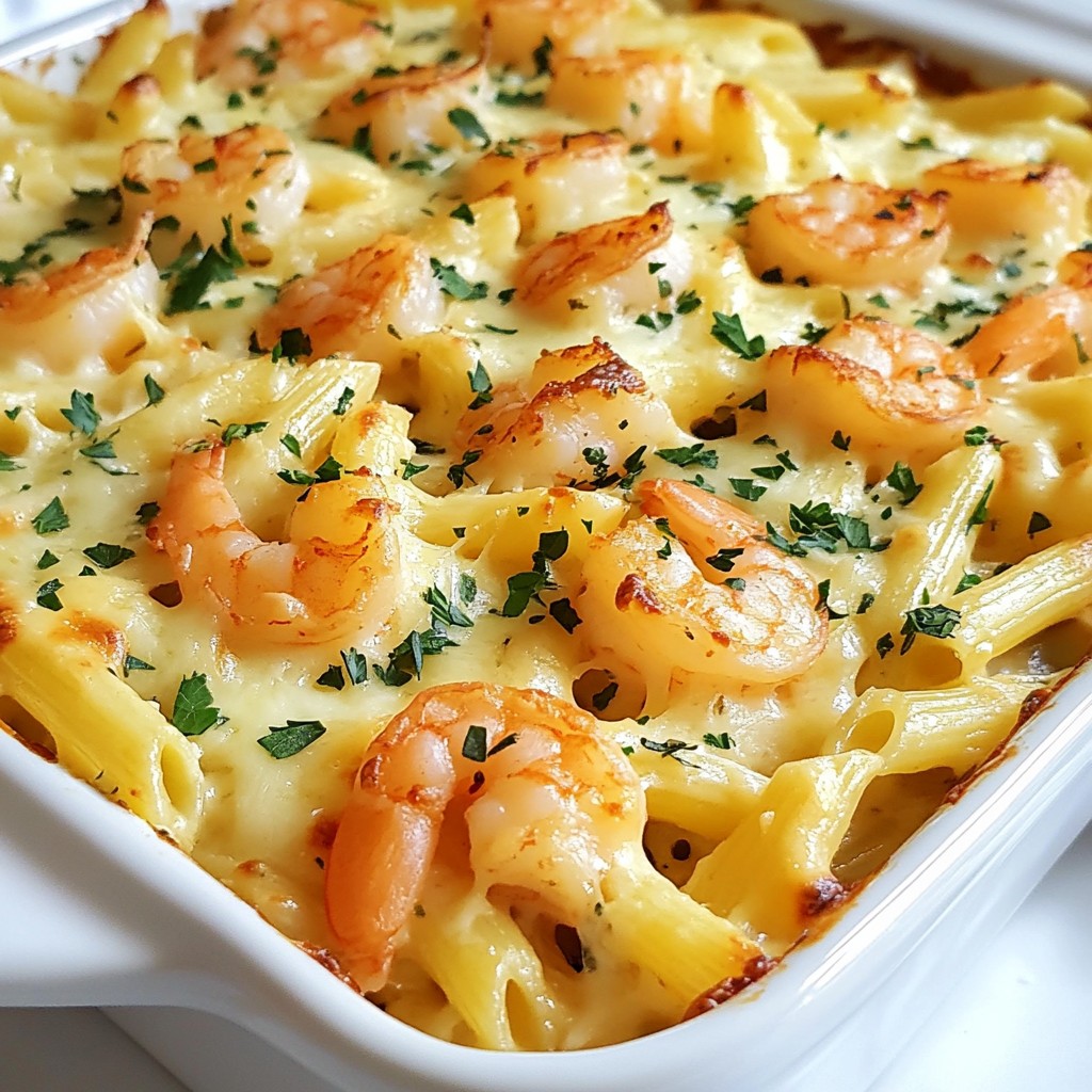 Shrimp Alfredo Pasta Bake Creamy Comfort Dish
